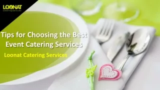 tips for choosing the best event catering services