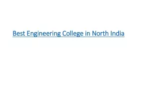 best engineering college in north india