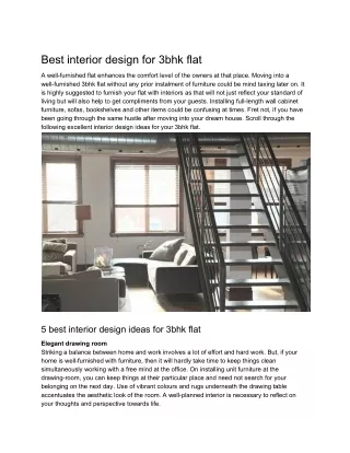 best interior design for 3bhk flat