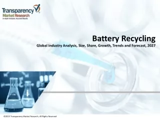 Battery Recycling Market Report and Forecast 2019-2027