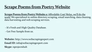 scrape poems from poetry website