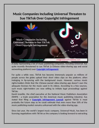 music companies including universal threaten