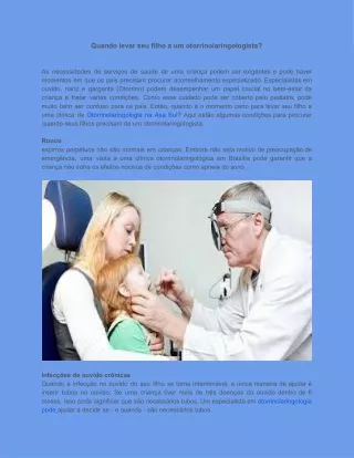 Otorrinolaringologista Brasilia