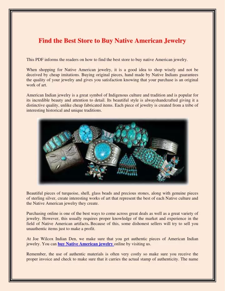 find the best store to buy native american jewelry