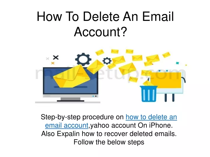how to delete an email account