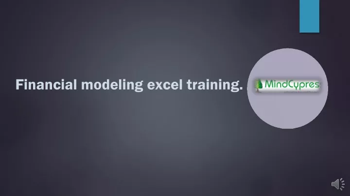 financial modeling excel training