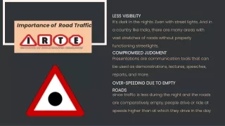 Importance of ROAD Traffic Education In India