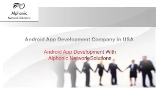 android app development company in usa