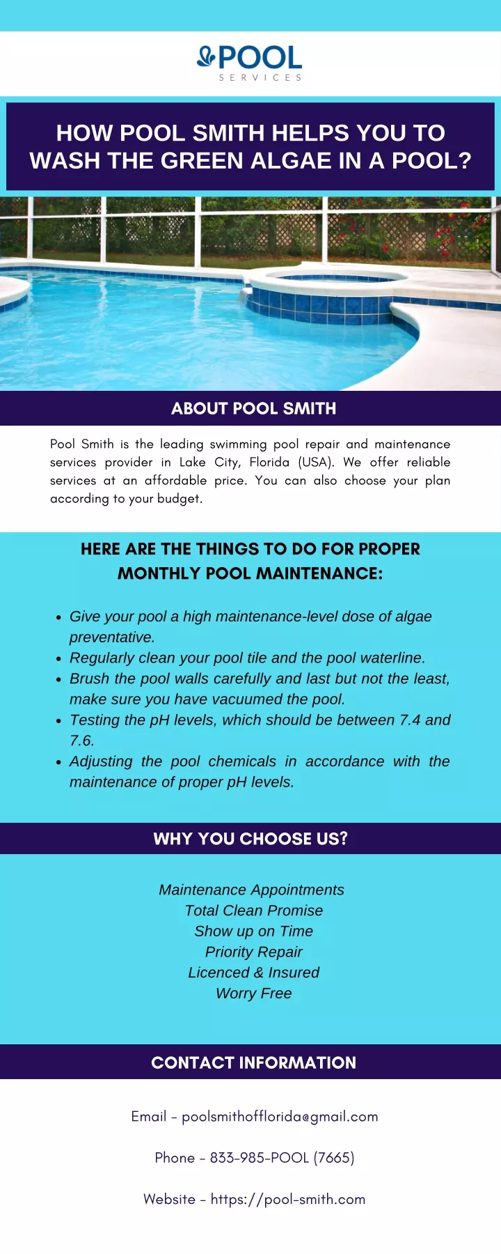 how pool smith helps you to wash the green algae