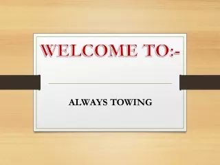 welcome to