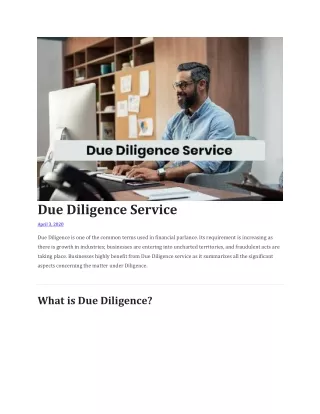 due diligence service