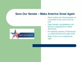 Save Our Senate – Make America Great Again