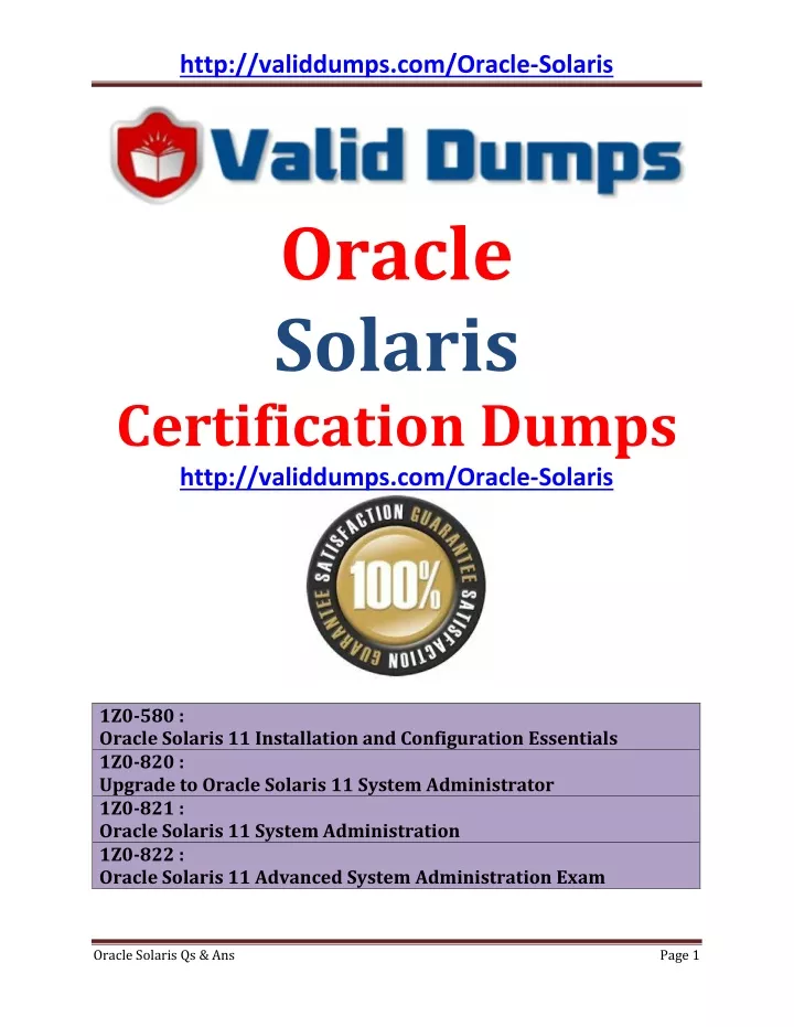 http validdumps com oracle solaris