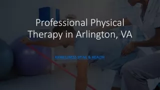 Professional Physical Therapy in Arlington, VA