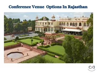Conference Venue Options in Rajasthan | Corporate Offsite Event Rajasthan