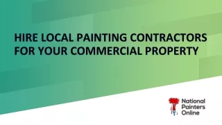 Hire Local Painting Contractors for Your Commercial Property