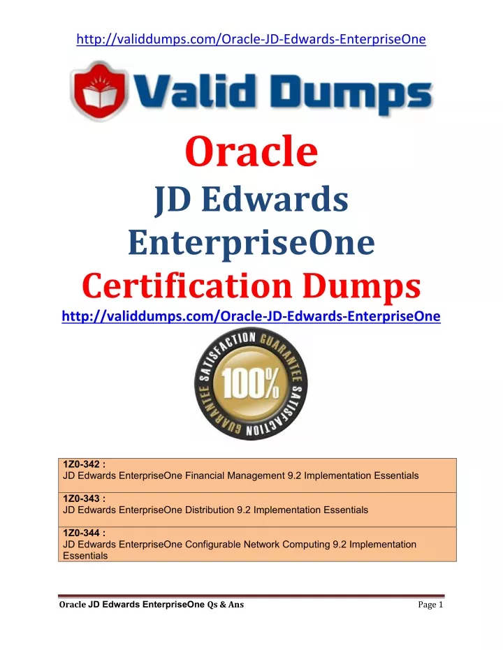 http validdumps com oracle jd edwards