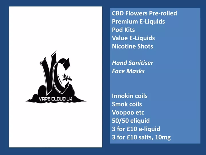 cbd flowers pre rolled premium e liquids pod kits