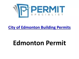 City of Edmonton Building Permits- Edmonton Permits