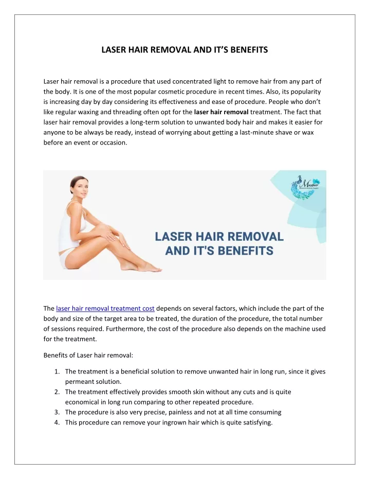 laser hair removal and it s benefits