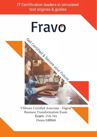 VMware Certified Associate - Digital Business Transformation Exam 1V0-701 Practice Questions