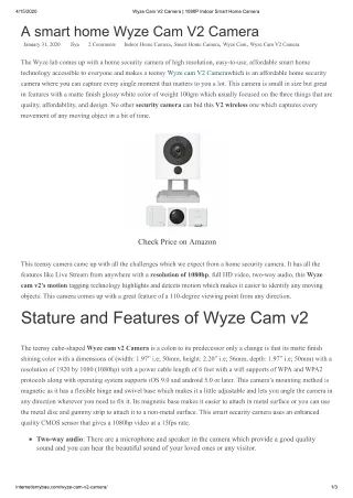 Wyze Cam V2 Camera