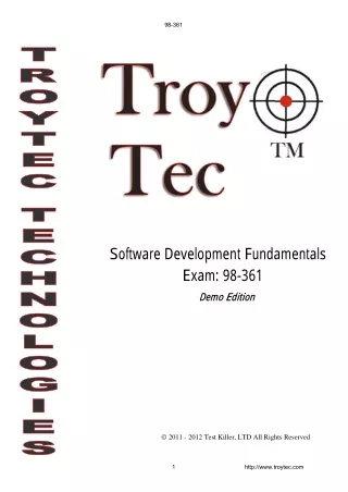 Software Development Fundamentals 98-364 Practice Questions (solved)