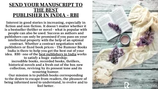 send your manuscript to the best publisher