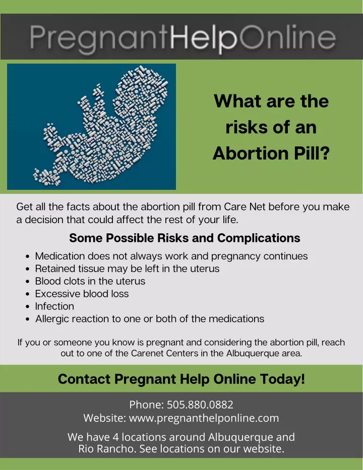 what are the risks of an abortion pill