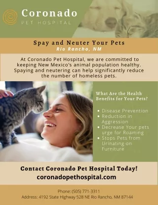 spay and neuter your pets | Coronado Pet Hospital ABQ