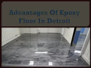 advantages of epoxy floor in detroit