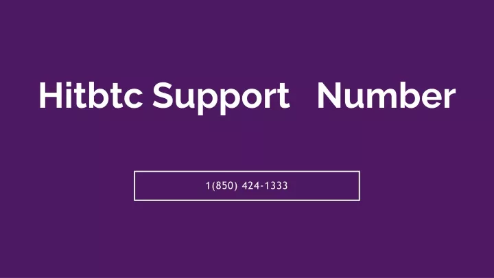 hitbtc support number