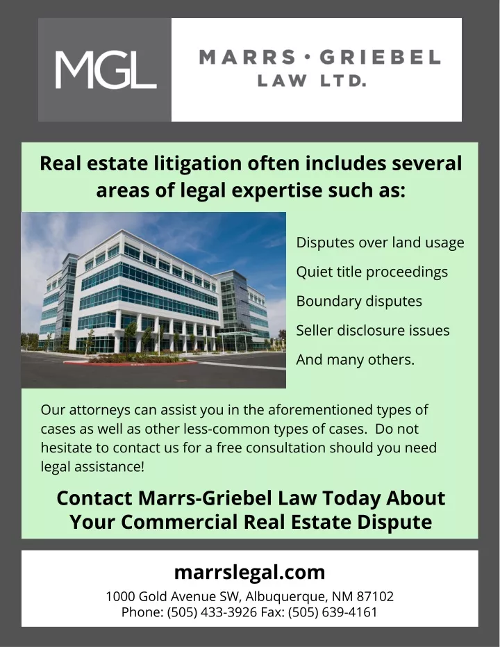 real estate litigation often includes several