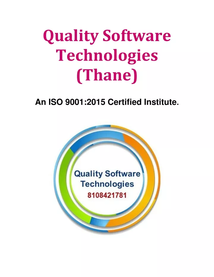 quality software technologies thane an iso 9001