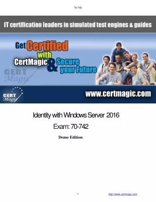 Windows Server 2016 Exam Dumps - Microsoft 70-742