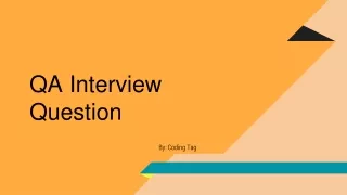 QA Interview Questions || Coding Tag
