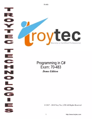 Programming in C# Microsoft 70-483 Updated PDF & Exam Engine