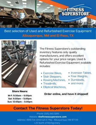 refurbished exercise equipment | The Fitness Superstore