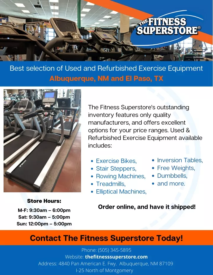 best selection of used and refurbished exercise