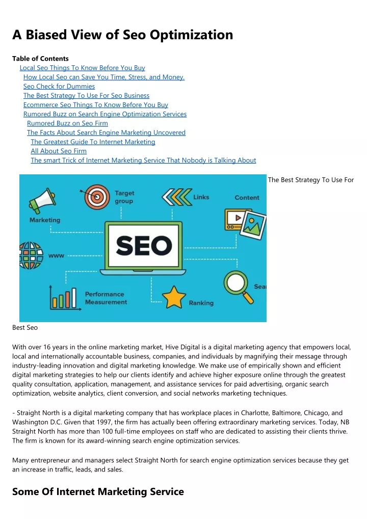 a biased view of seo optimization