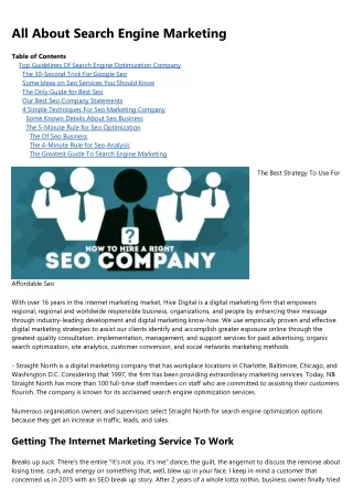 all about search engine marketing
