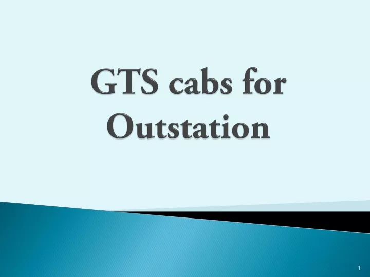 gts cabs for outstation