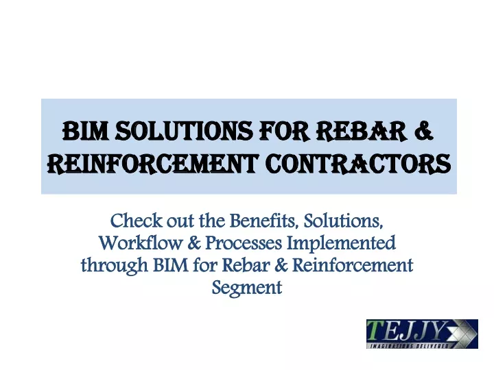 bim solutions for rebar reinforcement contractors