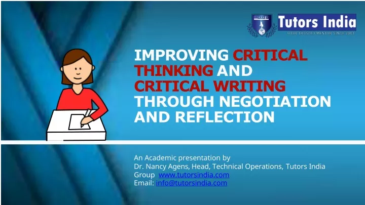 improving critical thinking and critical writing