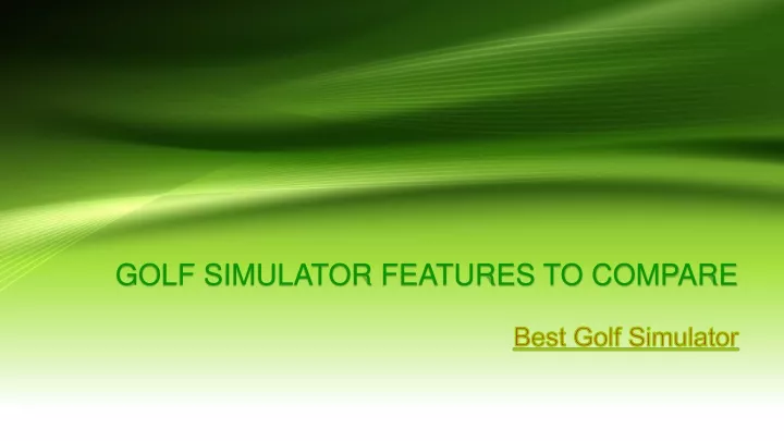 golf simulator features to compare