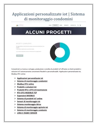 applicazioni personalizzate iot sistema