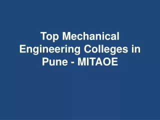 top mechanical engineering colleges in pune mitaoe