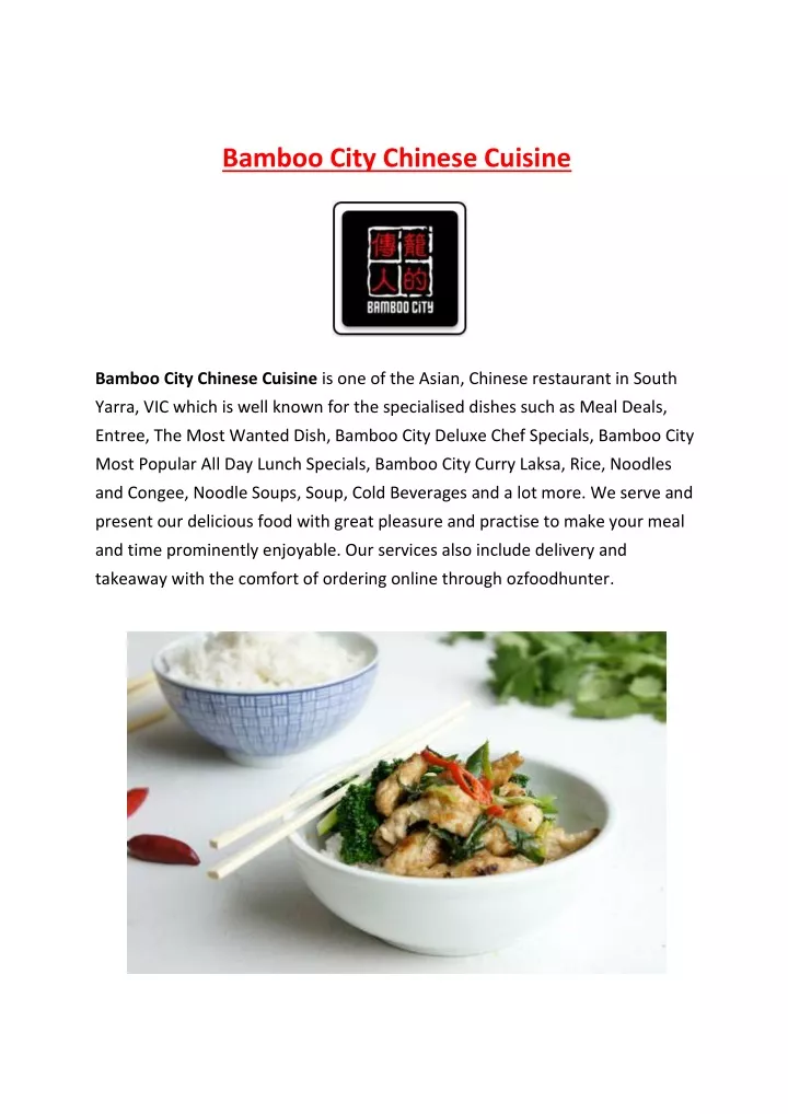 bamboo city chinese cuisine