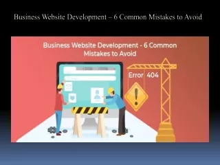 Mistakes to Avoid While Designing Business Website