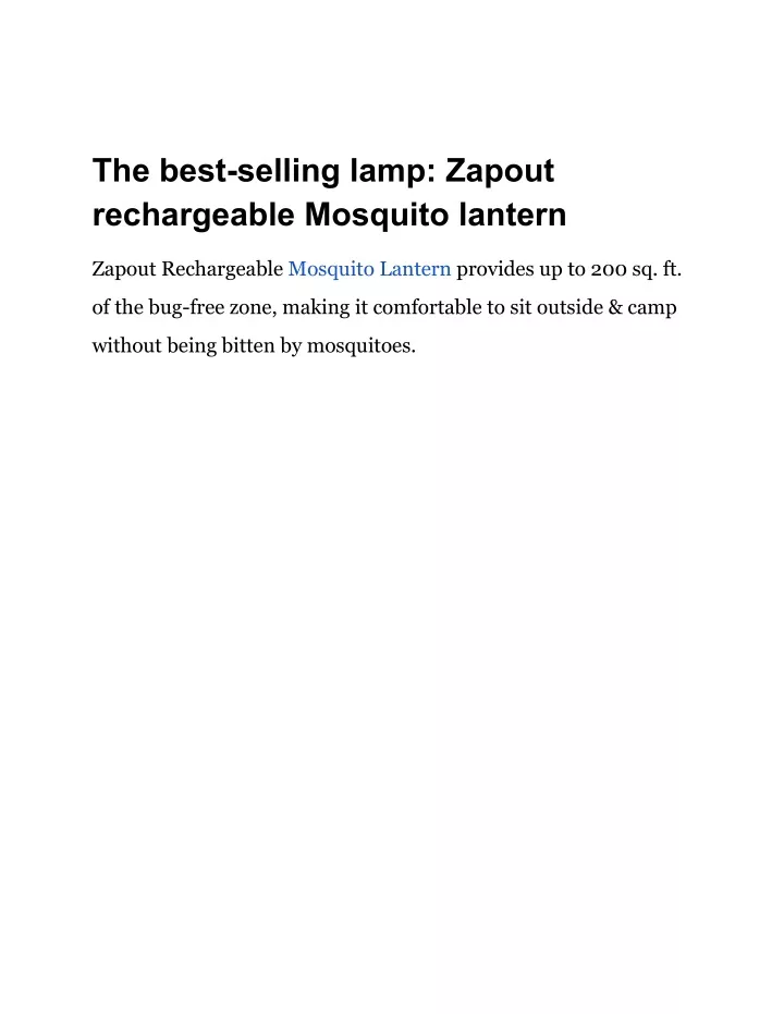 the best selling lamp zapout rechargeable